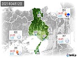 2021年04月12日の兵庫県の実況天気