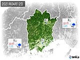 2021年04月12日の岡山県の実況天気