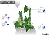 2021年04月13日の青森県の実況天気