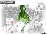 2021年04月14日の兵庫県の実況天気