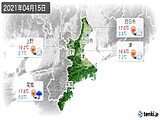 2021年04月15日の三重県の実況天気