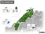 2021年04月16日の島根県の実況天気