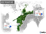2021年04月16日の愛媛県の実況天気