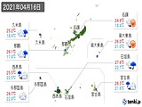 2021年04月16日の沖縄県の実況天気