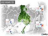 2021年04月17日の兵庫県の実況天気