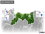 2021年04月17日の鳥取県の実況天気