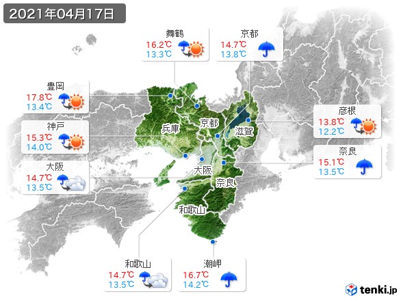 大阪の過去の天気 2020年2月