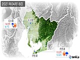 2021年04月18日の愛知県の実況天気