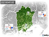 2021年04月18日の岡山県の実況天気