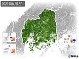 2021年04月18日の広島県の実況天気