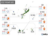 2021年04月18日の沖縄県の実況天気
