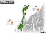 2021年04月19日の石川県の実況天気