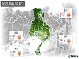 2021年04月21日の兵庫県の実況天気