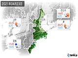 2021年04月23日の三重県の実況天気