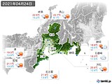 2021年04月24日の東海地方の実況天気