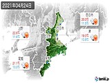 2021年04月24日の三重県の実況天気