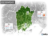 2021年04月24日の岡山県の実況天気