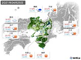 2021年04月25日の近畿地方の実況天気