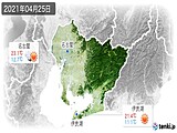 2021年04月25日の愛知県の実況天気