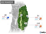 実況天気(2021年04月25日)