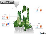 2021年04月26日の青森県の実況天気
