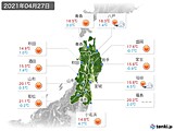 2021年04月27日の東北地方の実況天気