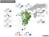 2021年04月27日の九州地方の実況天気