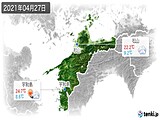 2021年04月27日の愛媛県の実況天気