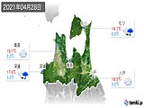 2021年04月28日の青森県の実況天気