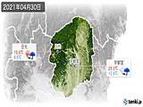 2021年04月30日の栃木県の実況天気