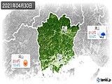 2021年04月30日の岡山県の実況天気