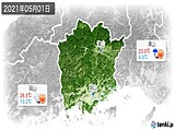2021年05月01日の岡山県の実況天気