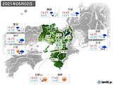 2021年05月02日の近畿地方の実況天気