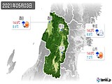 2021年05月03日の山形県の実況天気