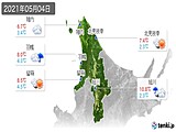 2021年05月04日の道北の実況天気