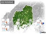 2021年05月04日の広島県の実況天気