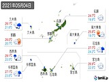 2021年05月04日の沖縄県の実況天気