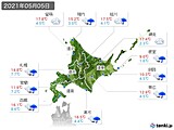 2021年05月05日の北海道地方の実況天気
