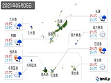 2021年05月05日の沖縄県の実況天気