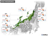 2021年05月06日の北陸地方の実況天気