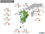 2021年05月06日の九州地方の実況天気