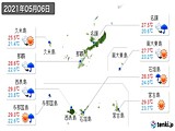 2021年05月06日の沖縄県の実況天気