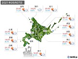 2021年05月07日の北海道地方の実況天気