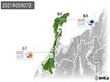 2021年05月07日の石川県の実況天気