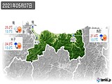 2021年05月07日の鳥取県の実況天気