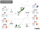 2021年05月07日の沖縄県の実況天気