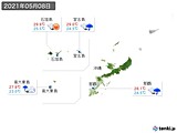2021年05月08日の沖縄地方の実況天気