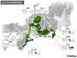 2021年05月08日の東海地方の実況天気