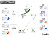 2021年05月08日の沖縄県の実況天気