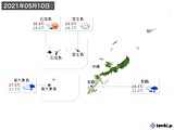 2021年05月10日の沖縄地方の実況天気
